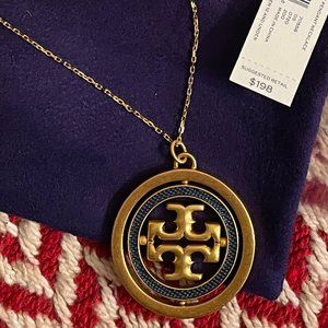 NWT~TORY BURCH~Miller Guillouche Rotating Pendant Necklace